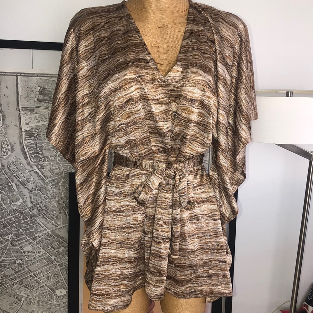 ALEXIS zigzag metallic Kimono cover up Size XS